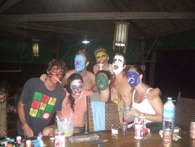 Koh Ru Face Paint Party, Bamboo Island, Cambodia